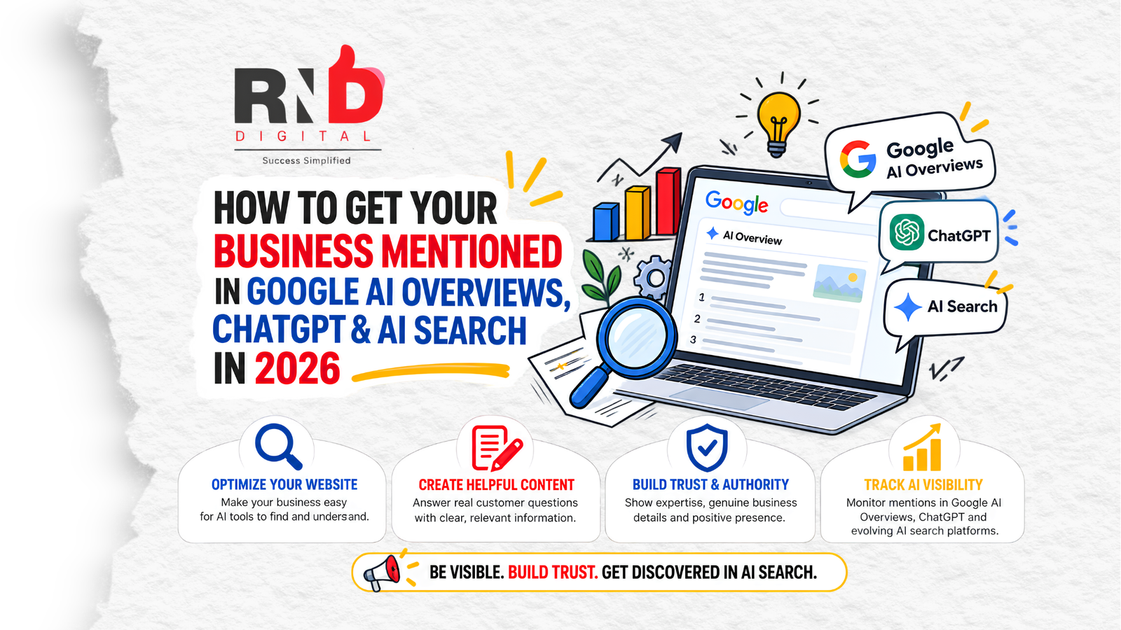How to Get Your Business Mentioned in Google AI Overviews, ChatGPT & AI Search in 2026